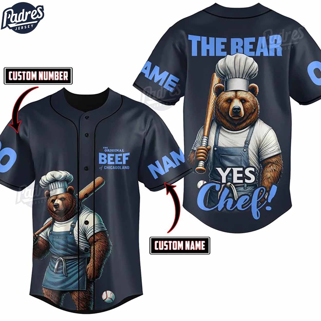 The Original Beef Of Chicagoland Custom Baseball Jersey - Padres Jersey Oasis: Elevate Your Baseball Style Game