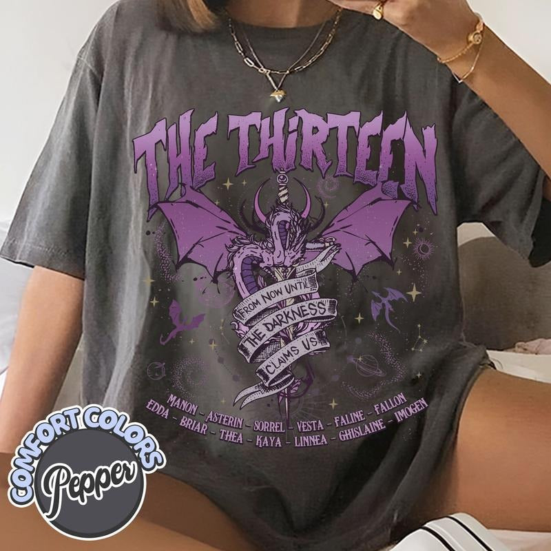 The Thirteen Throne Of Glass Comfort Colors Shirt, From Now Until The Darkness Claims Us, Throne Of Glass SJM Merch, We Are The Thirteen