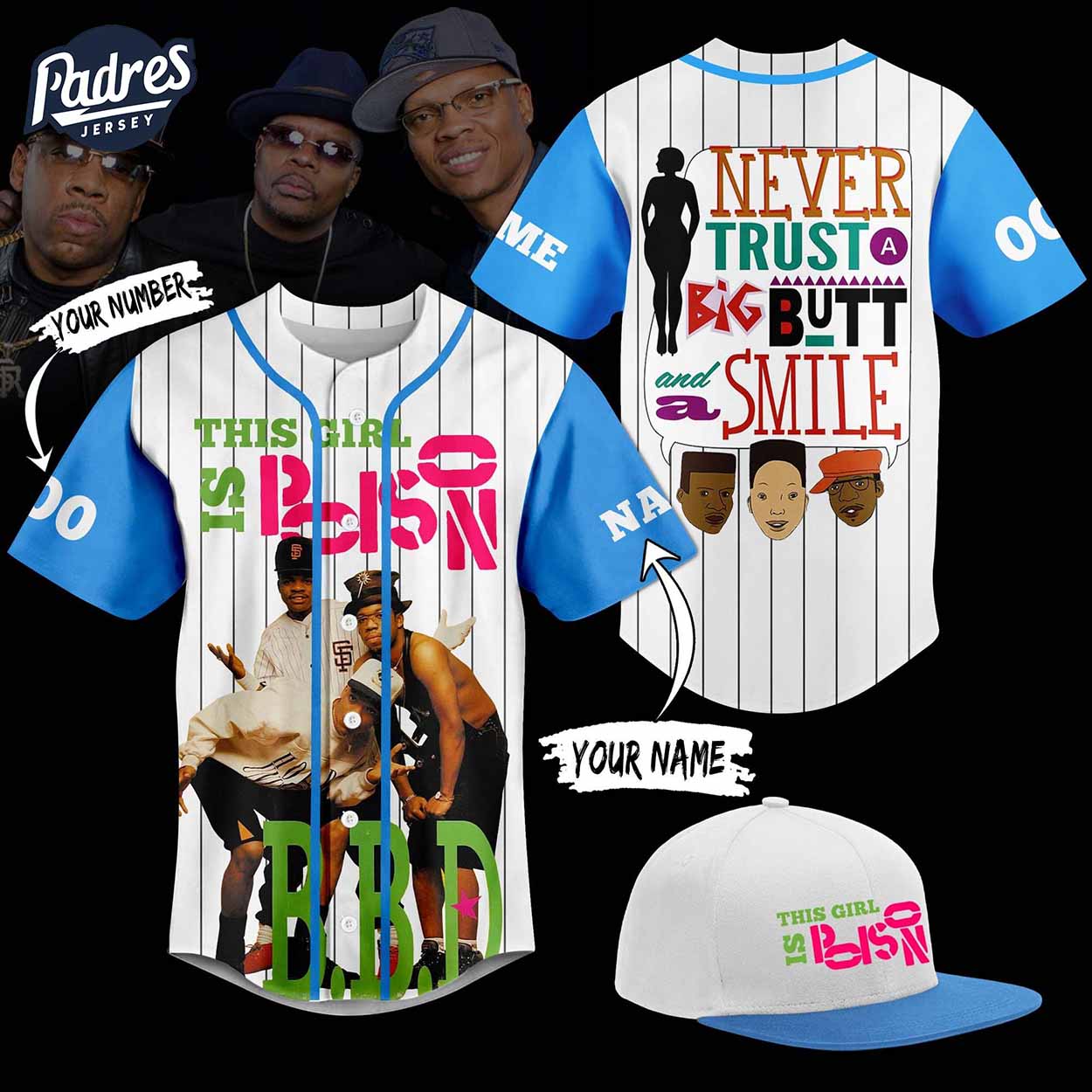 This Girl Is Poison BBD Never Trust A Big But And A Smile Custom Baseball Jersey - Padres Jersey Oasis: Elevate Your Baseball Style Game