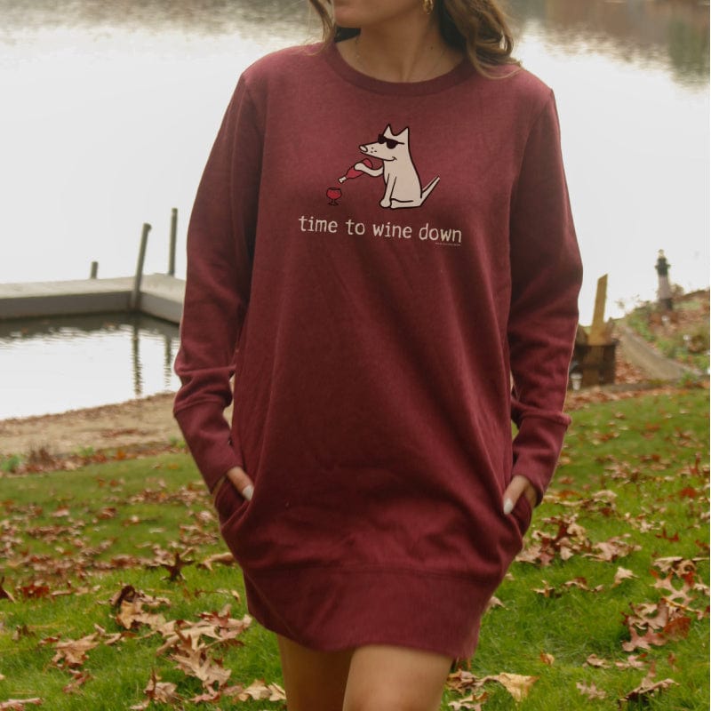 Time To Wine Down - Sweatshirt Dress