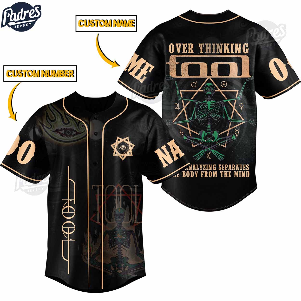 Tool Band Custom Baseball Jersey - Padres Jersey Oasis: Elevate Your Baseball Style Game