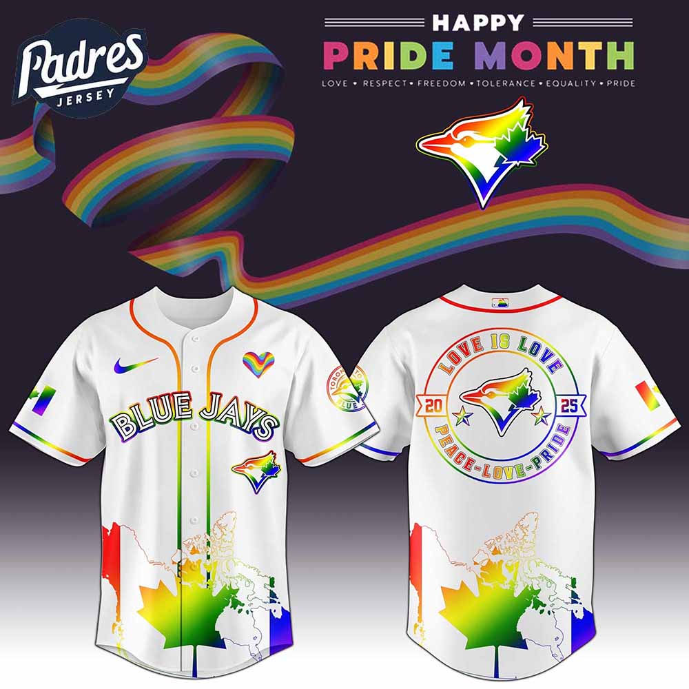 Toronto Blue Jays MLB x Happy Pride Month Baseball Jersey - Padres Jersey Oasis: Elevate Your Baseball Style Game