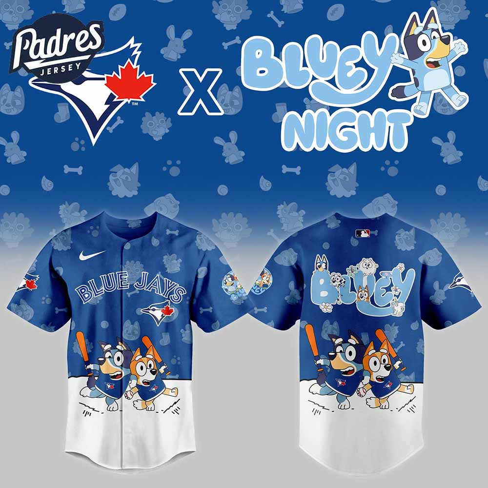 Toronto Blue Jays x Bluey Night Baseball Jersey - Padres Jersey Oasis: Elevate Your Baseball Style Game