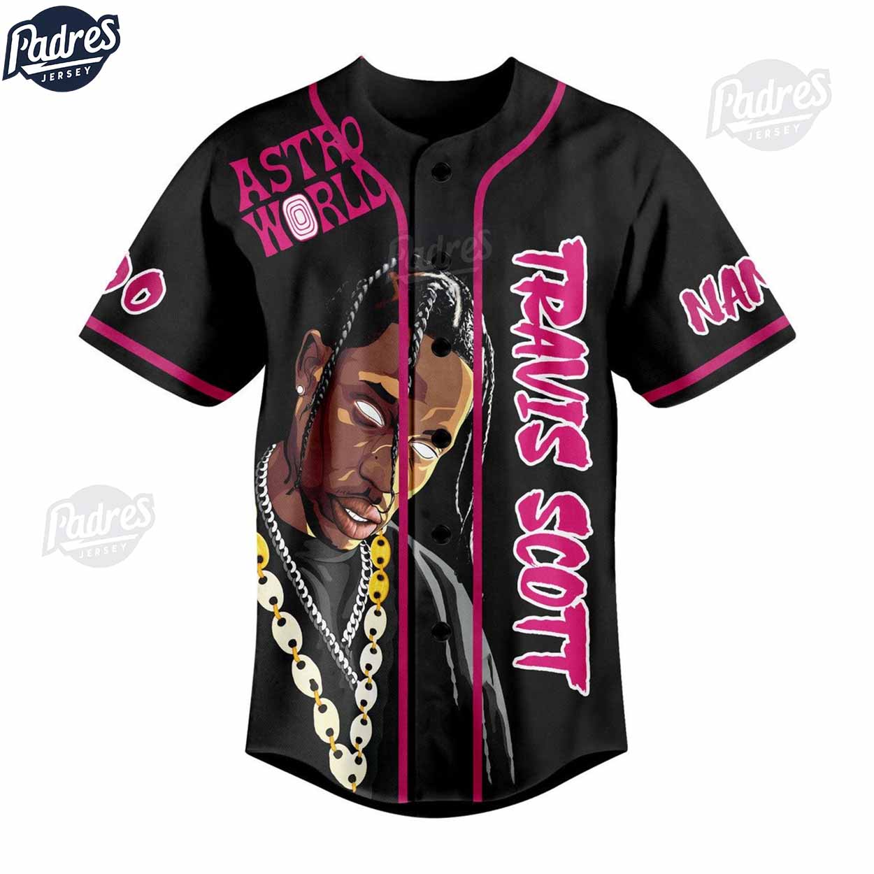 Travis Scott Astroworld Custom Baseball Jersey Style - Padres Jersey Oasis: Elevate Your Baseball Style Game