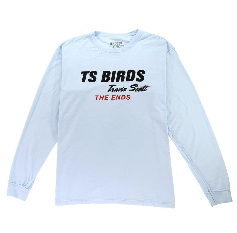 Travis Scott Birds The Ends Long Sleeve Tee Blue