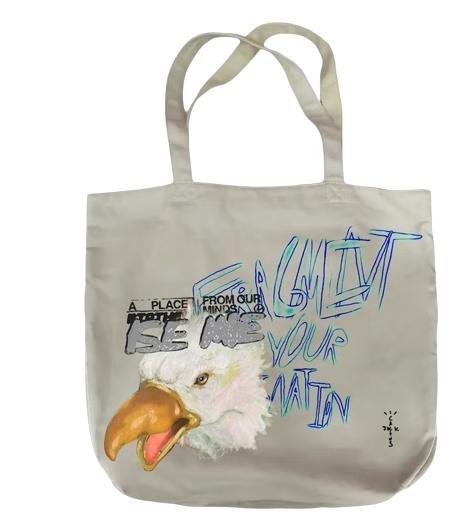Travis Scott Cactus Jack For Fragment Flames Tote Cream