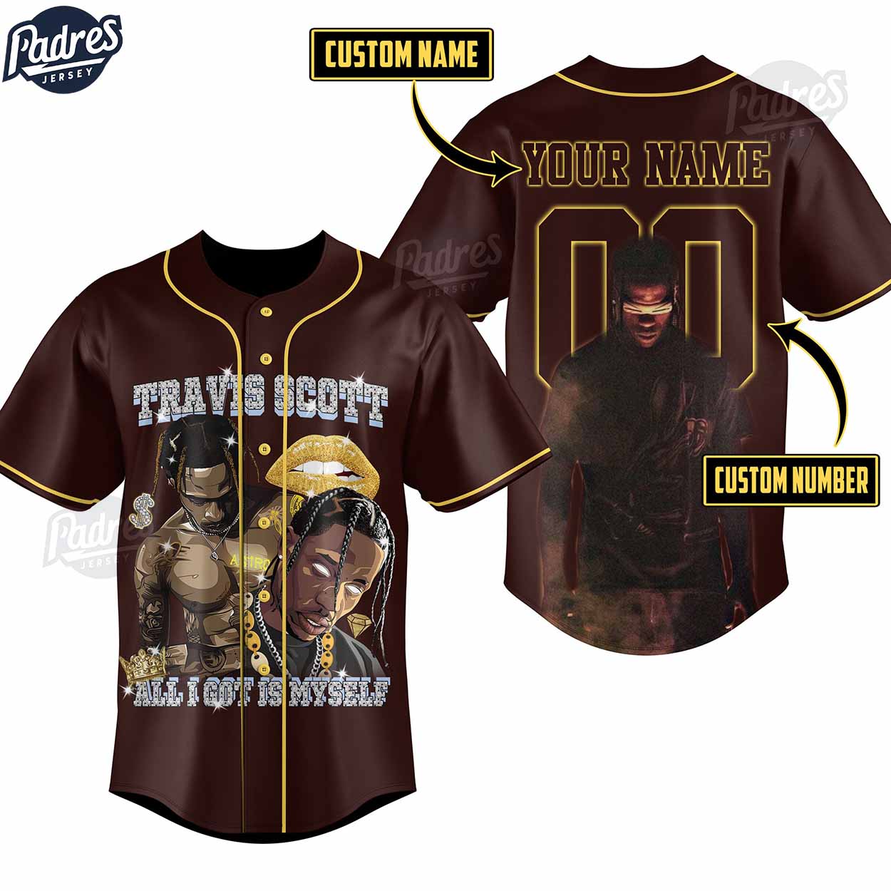 Travis Scott Custom Baseball Jersey Gifts For Anyone - Padres Jersey Oasis: Elevate Your Baseball Style Game