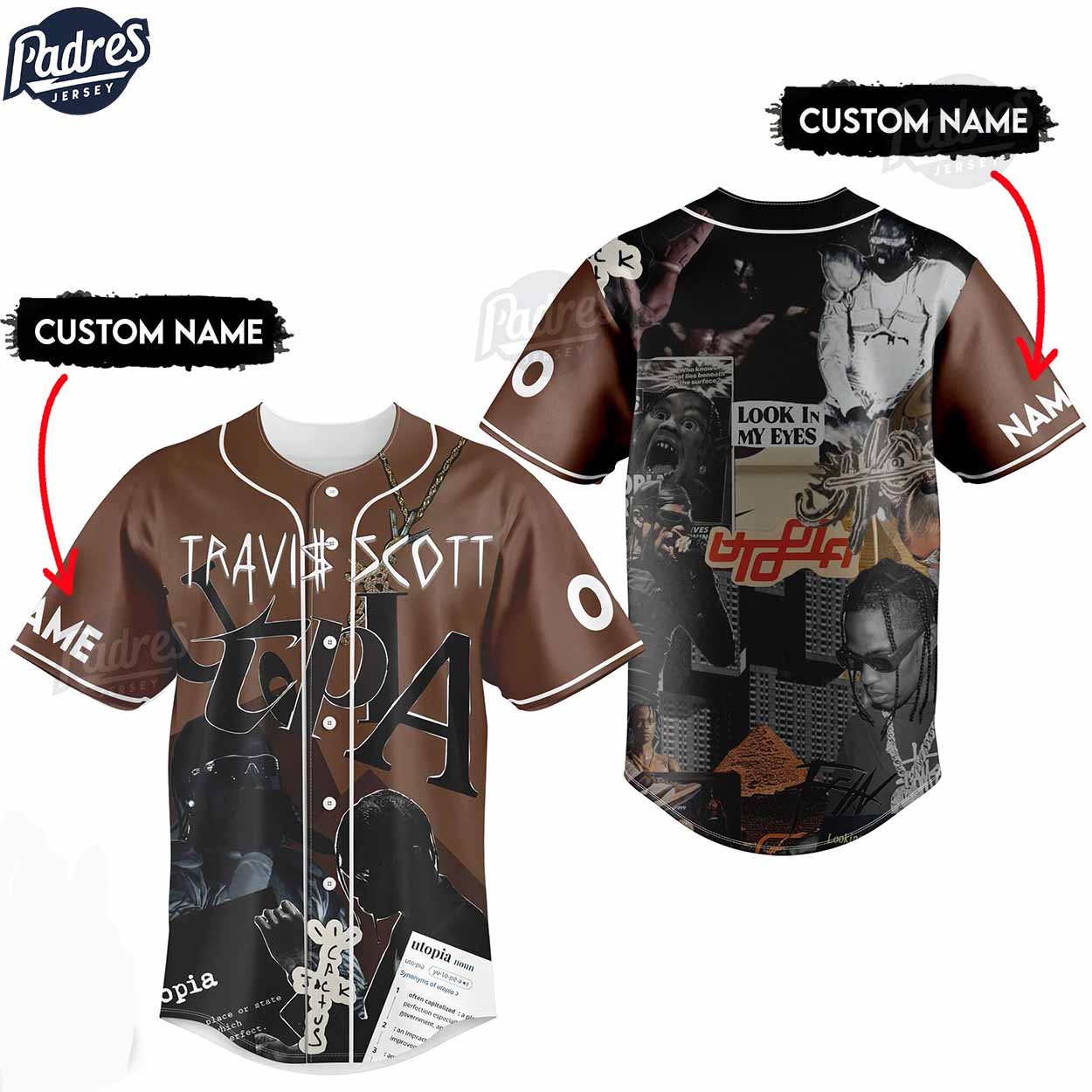 Travis Scott Custom Baseball Jersey For Fans - Padres Jersey Oasis: Elevate Your Baseball Style Game