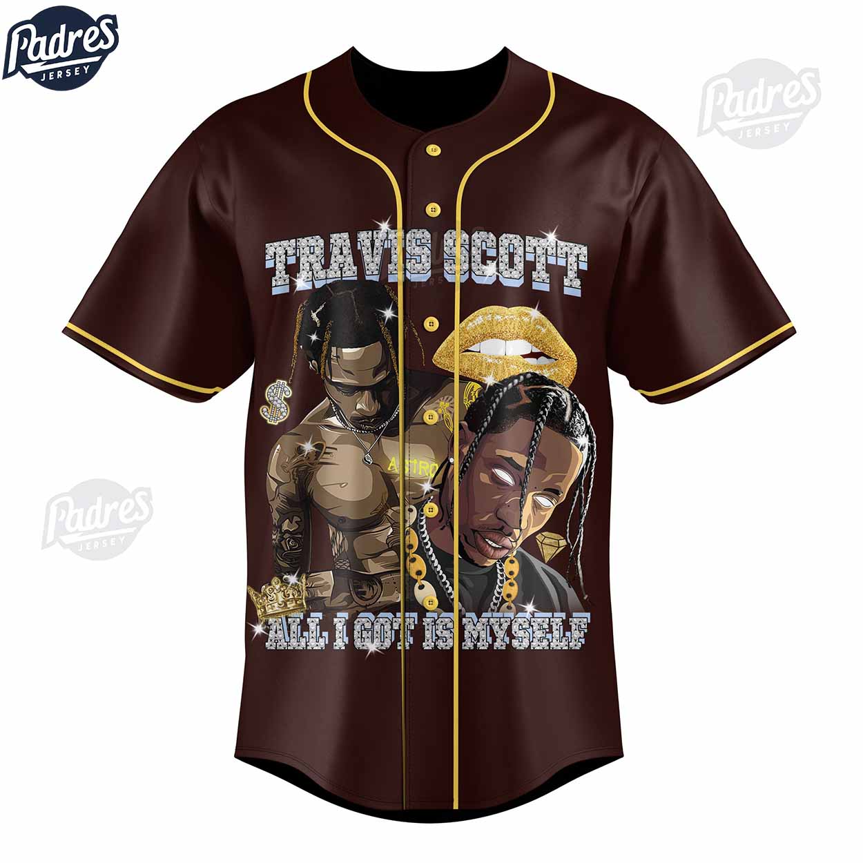 Travis Scott Custom Baseball Jersey Gifts For Anyone - Padres Jersey Oasis: Elevate Your Baseball Style Game