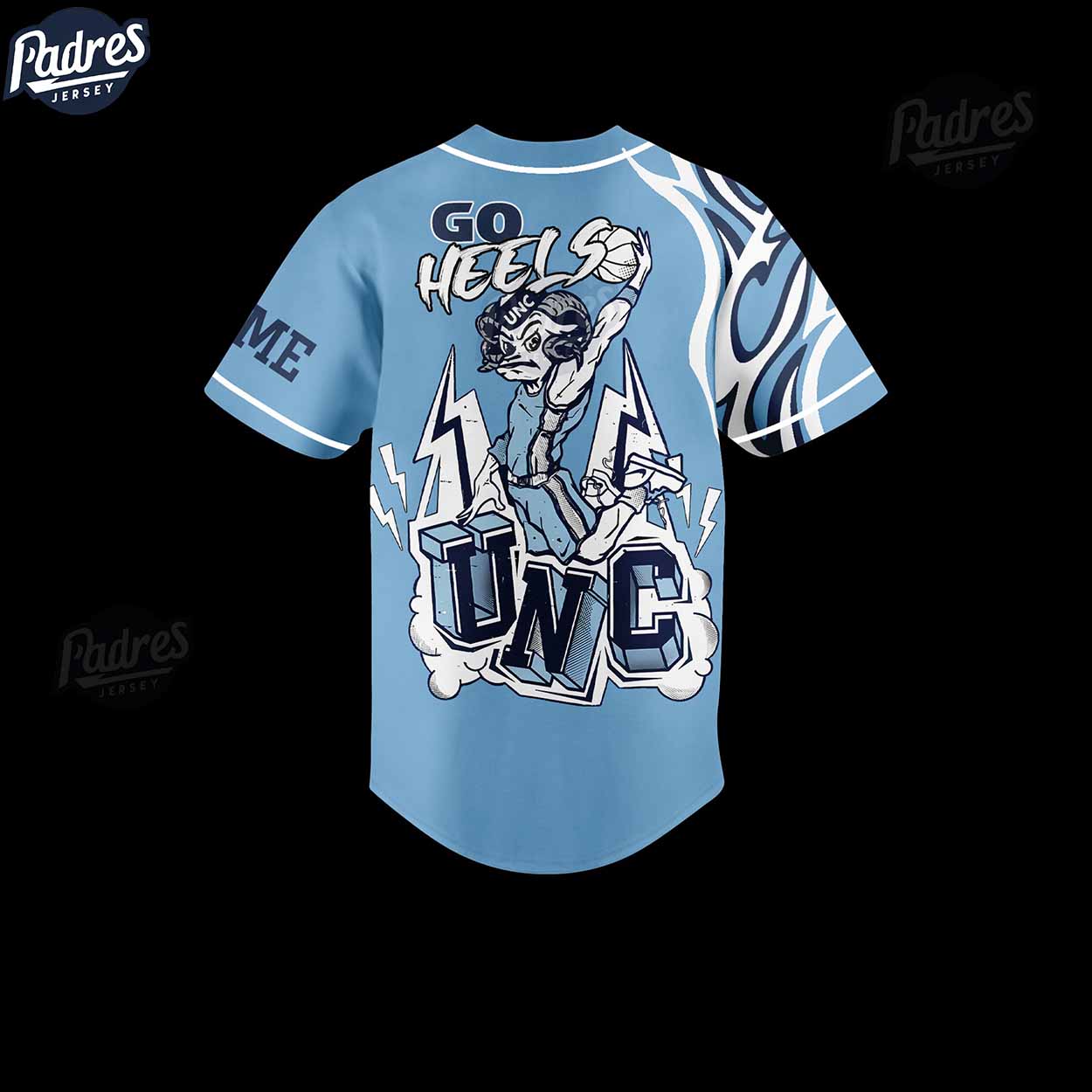UNC North Carolina Tar Heels Custom Baseball Jersey - Padres Jersey Oasis: Elevate Your Baseball Style Game