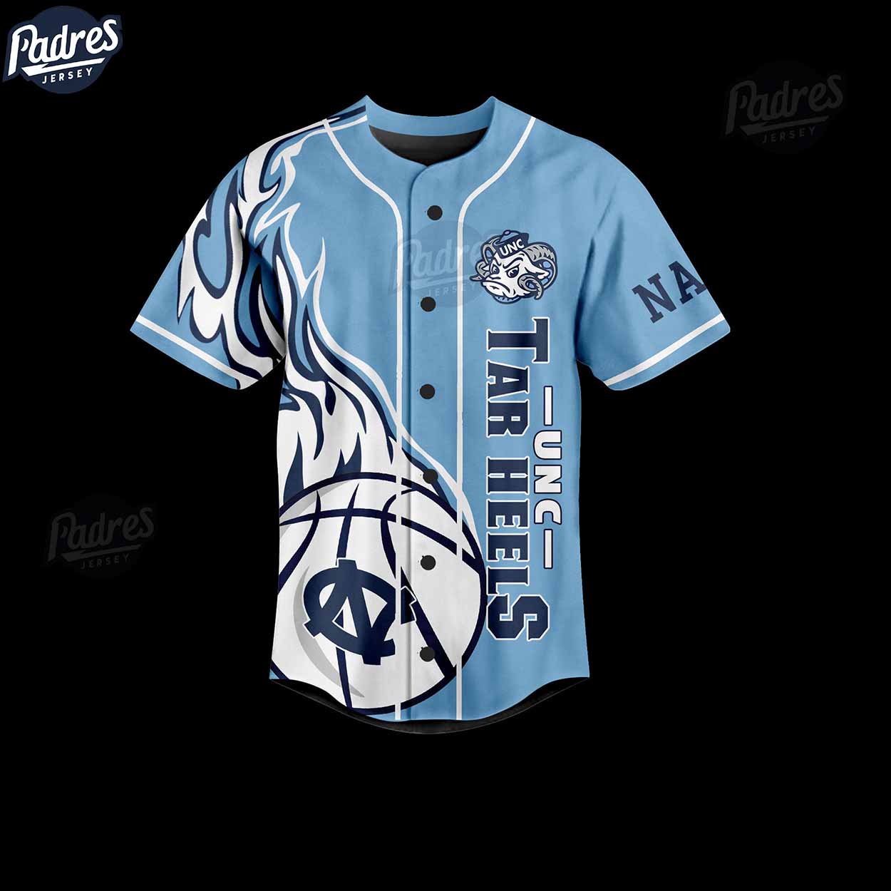 UNC North Carolina Tar Heels Custom Baseball Jersey - Padres Jersey Oasis: Elevate Your Baseball Style Game