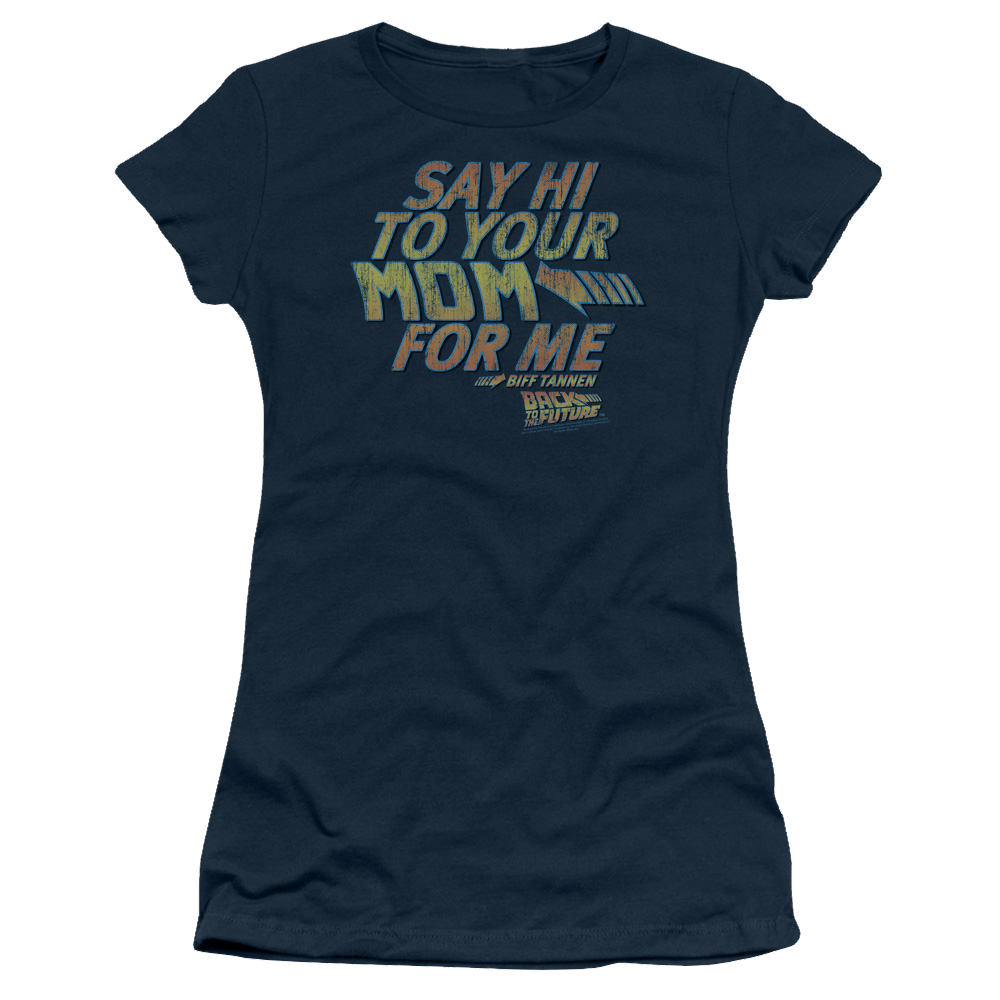 Back To The Future Say Hi - Juniors T-Shirt