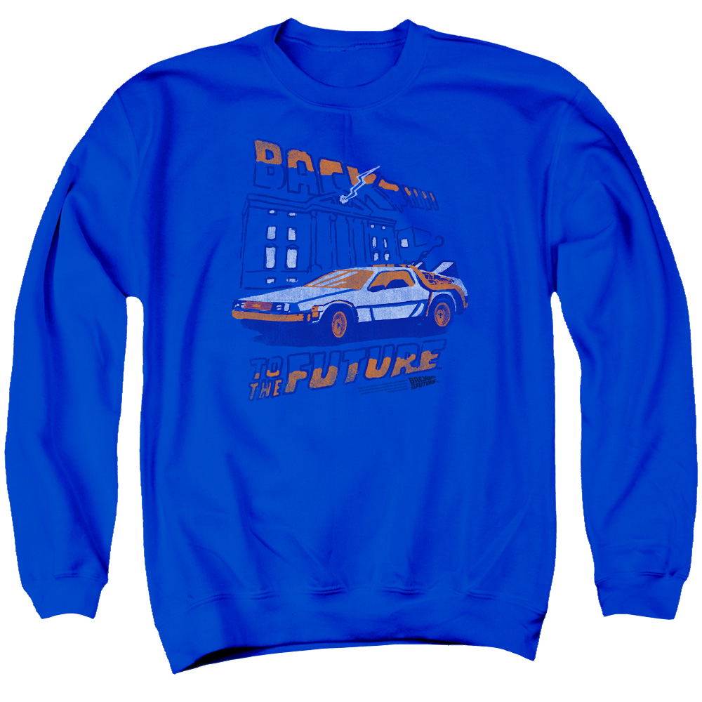 Back To The Future Lightning Strikes - Men's Crewneck Sweatshirt