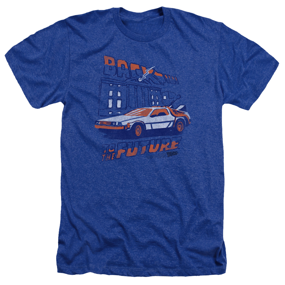 Back To The Future Lightning Strikes - Men's Heather T-Shirt