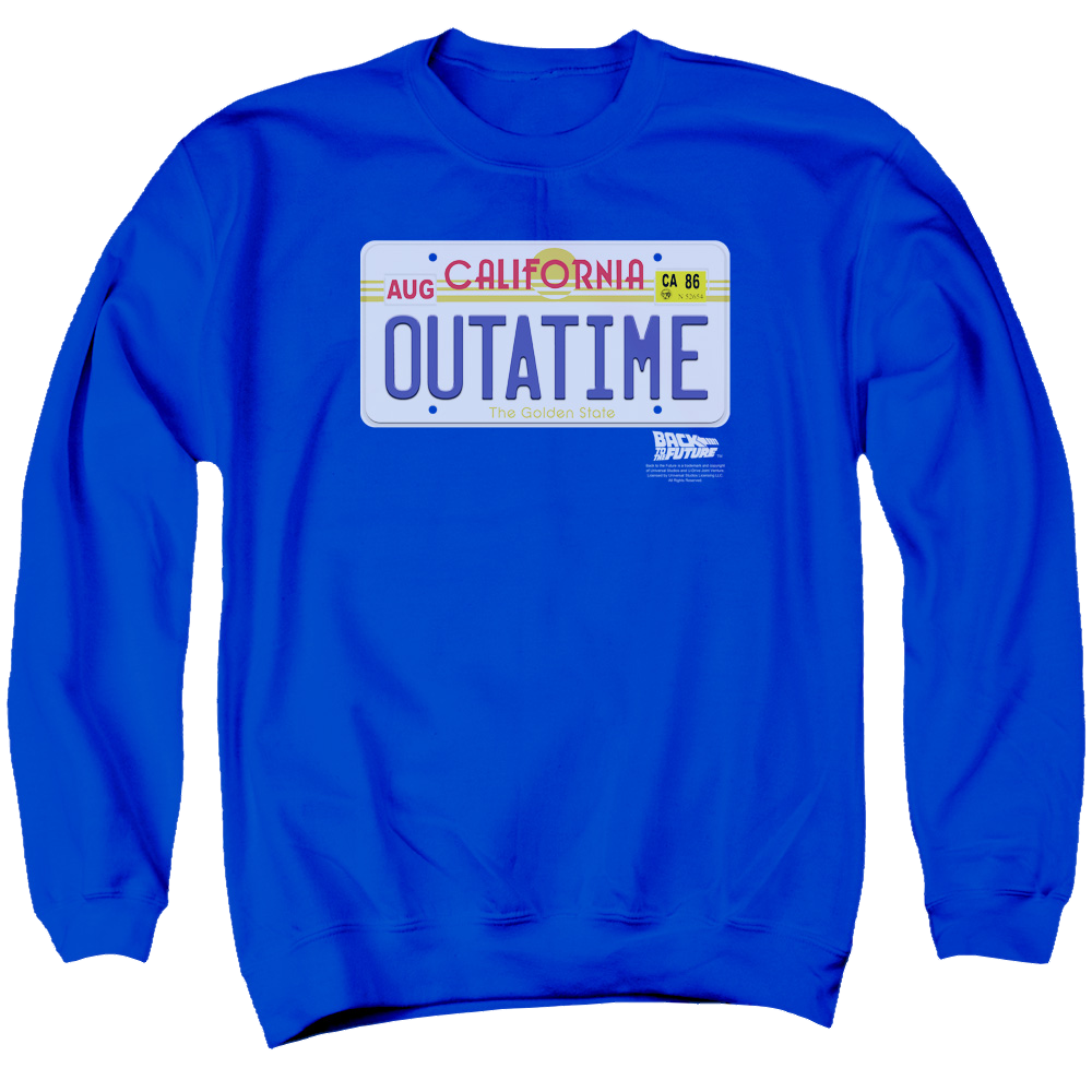 Back To The Future Outatime Plate - Men's Crewneck Sweatshirt