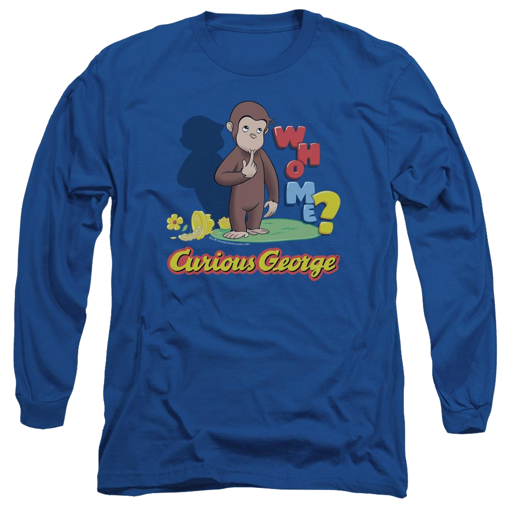 Curious George Who Me - Men's Long Sleeve T-Shirt