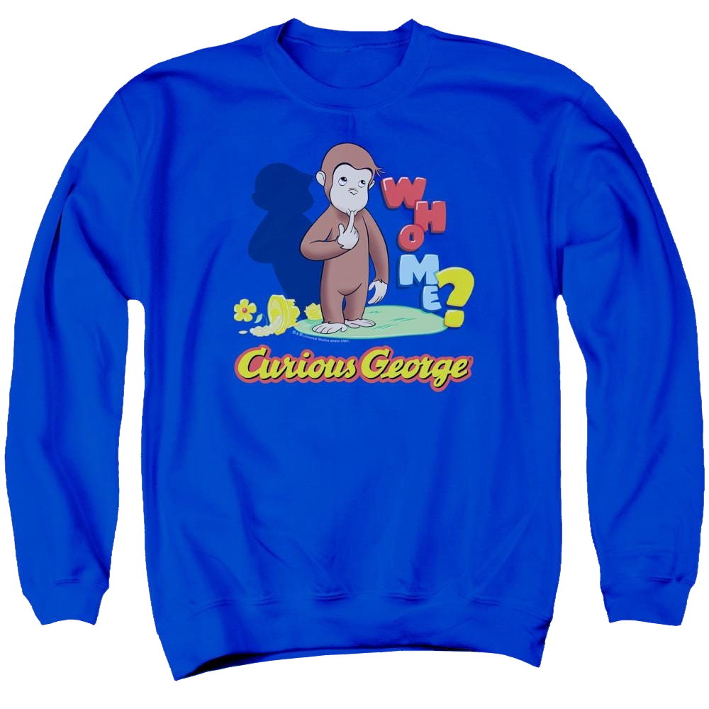 Curious George Who Me - Men's Crewneck Sweatshirt