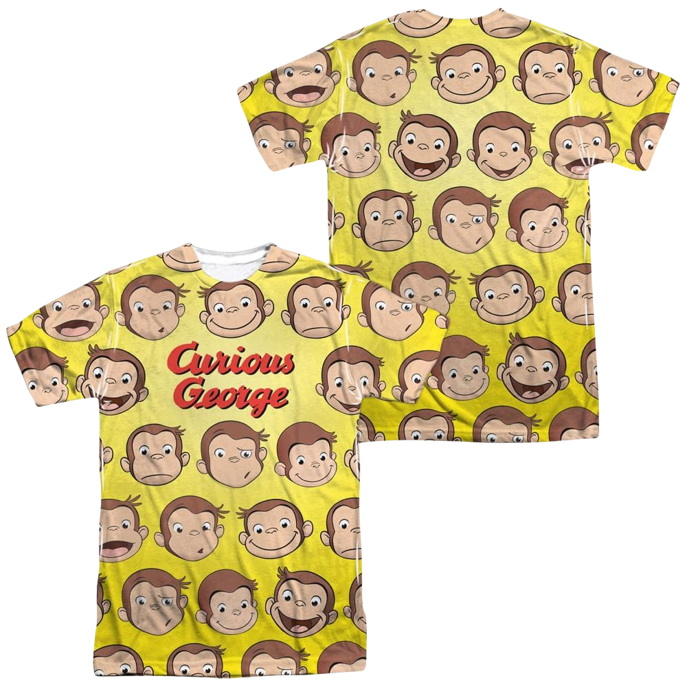 Curious George Curious Faces Men's All Over Print T-Shirt