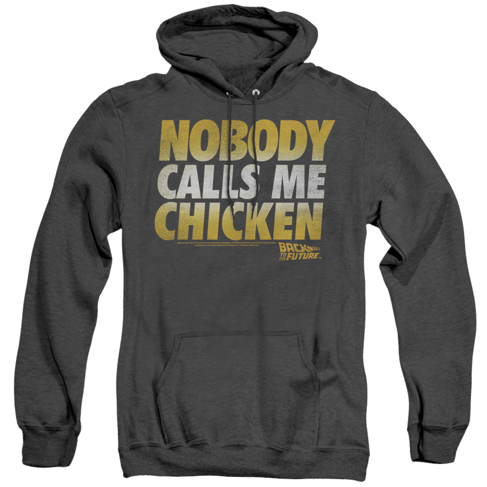 Back To The Future Trilogy Chicken - Heather Pullover Hoodie