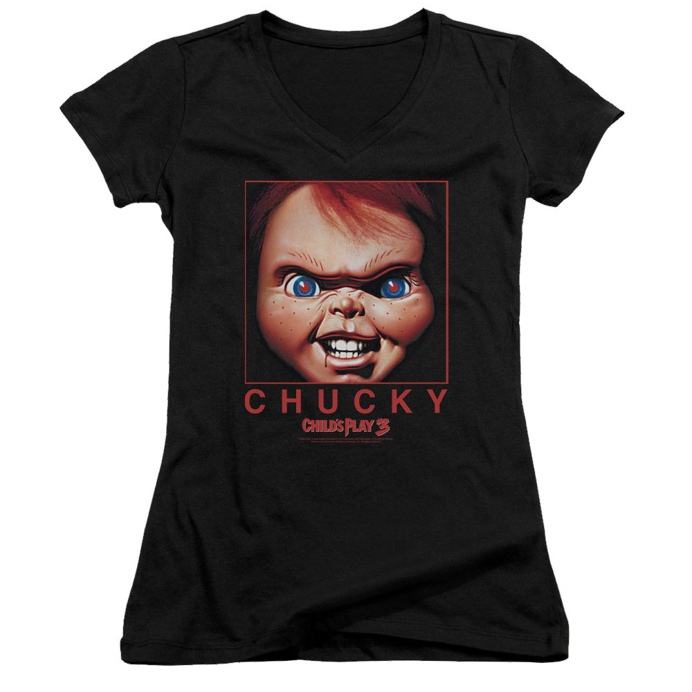 Child's Play Chucky Squared - Juniors V-Neck T-Shirt