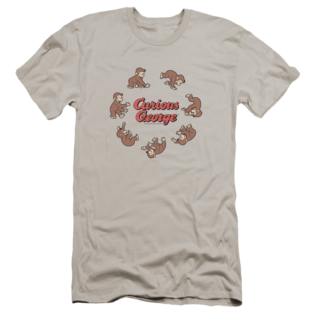 Curious George Rolling Fun Der - Men's Premium Slim Fit T-Shirt