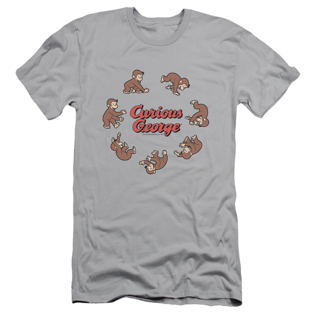 Curious George Rolling Fun Der - Men's Slim Fit T-Shirt