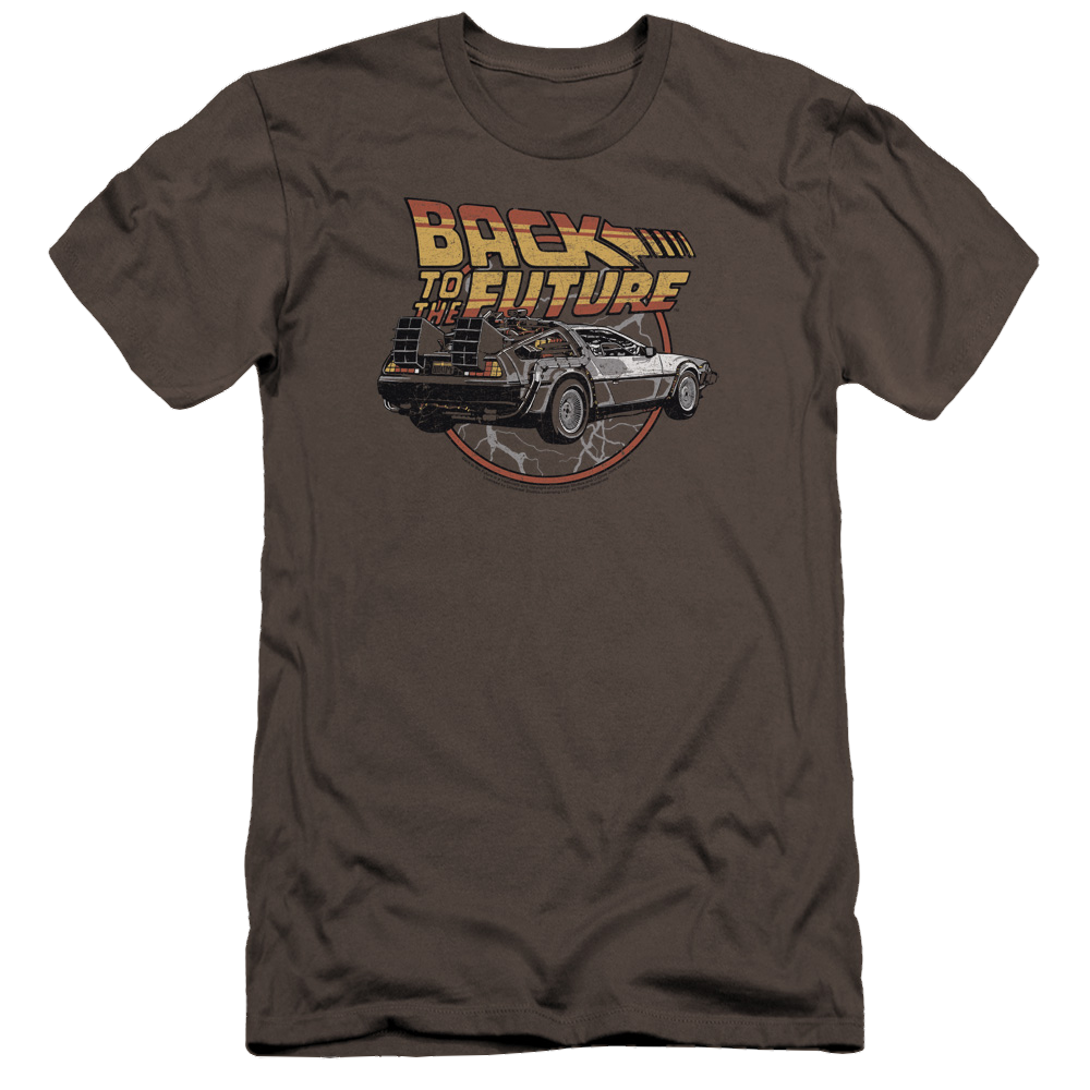 Back To The Future Time Machine - Men's Premium Slim Fit T-Shirt