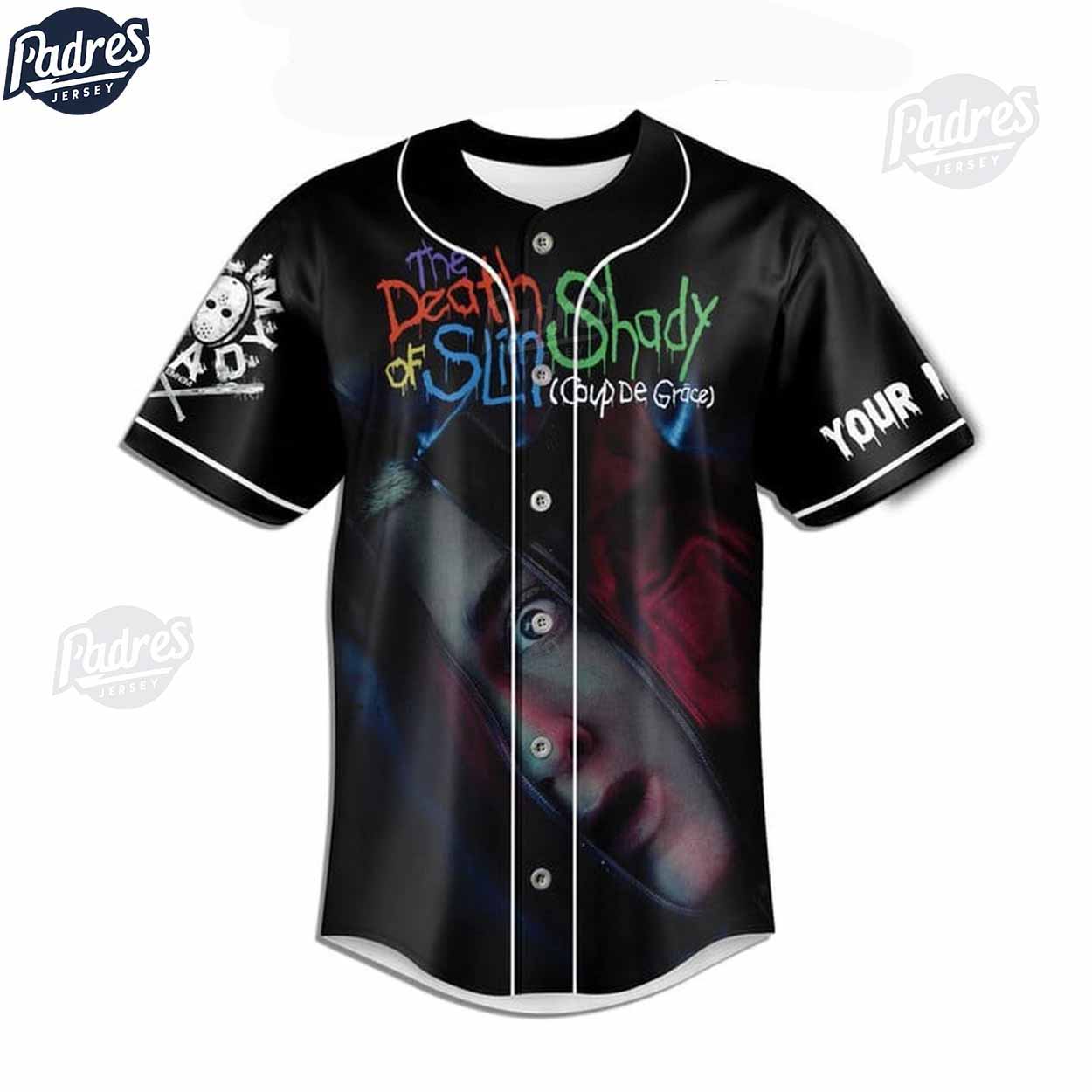 Unique The Death Of Slim Shady Eminem Custom Baseball Jersey - Padres Jersey Oasis: Elevate Your Baseball Style Game
