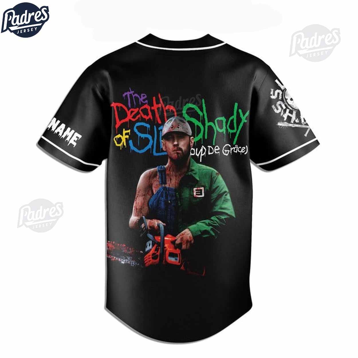 Unique The Death Of Slim Shady Eminem Custom Baseball Jersey - Padres Jersey Oasis: Elevate Your Baseball Style Game