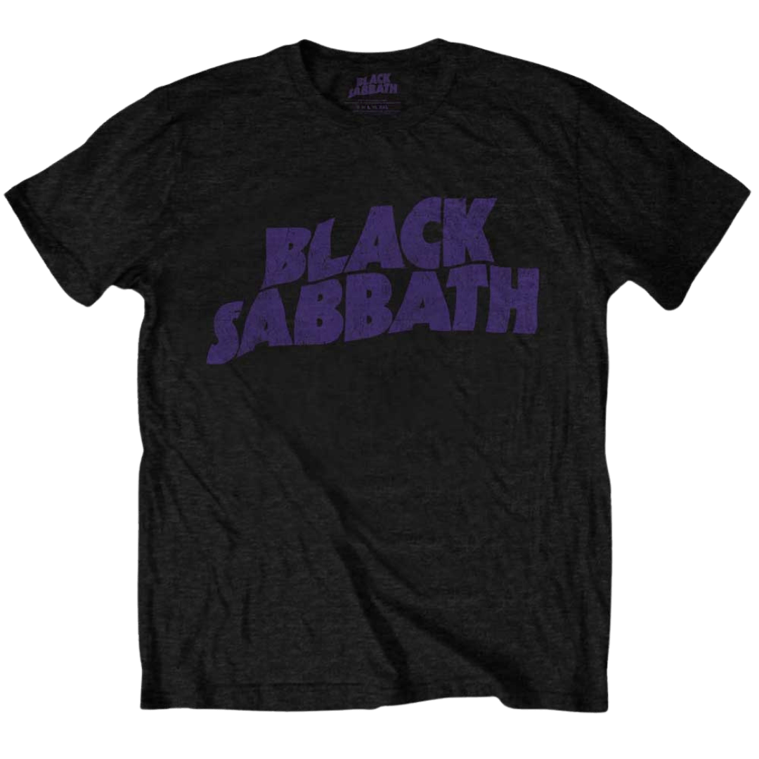 Black Sabbath  / Wavy Logo Tee Black