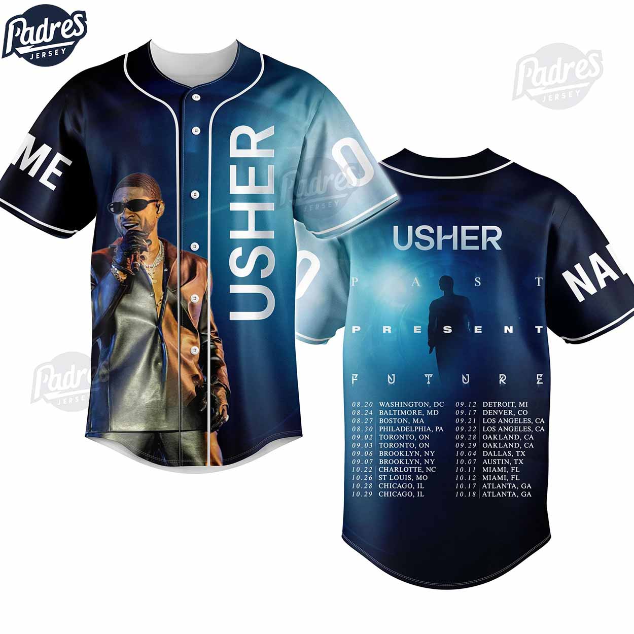 Usher Custom Baseball Jersey - Padres Jersey Oasis: Elevate Your Baseball Style Game