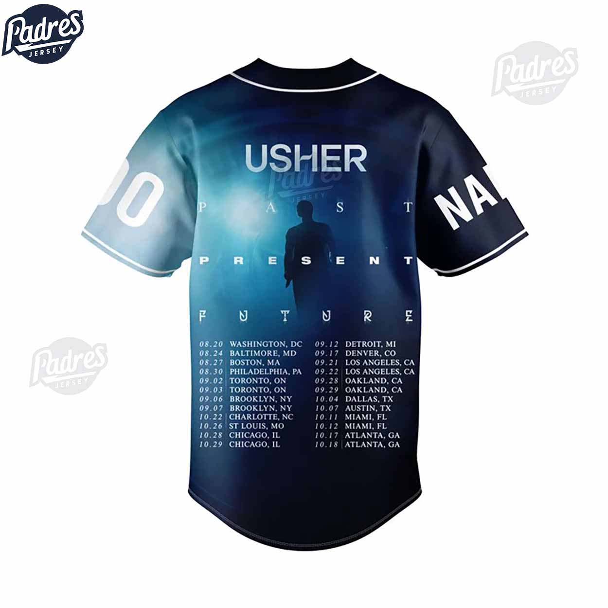 Usher Custom Baseball Jersey - Padres Jersey Oasis: Elevate Your Baseball Style Game