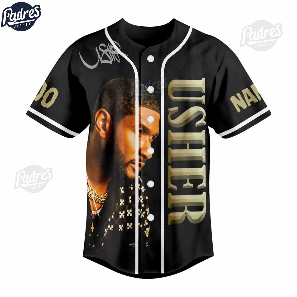Usher I'm Just Here For The Half Time Show Personalized Baseball Jersey Style - Padres Jersey Oasis: Elevate Your Baseball Style Game