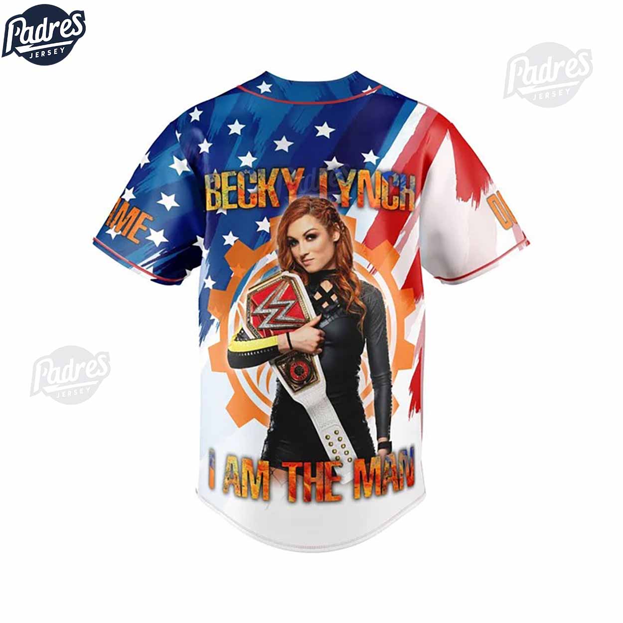 WWE Becky Lynch I Am The Man Custom Baseball Jersey - Padres Jersey Oasis: Elevate Your Baseball Style Game