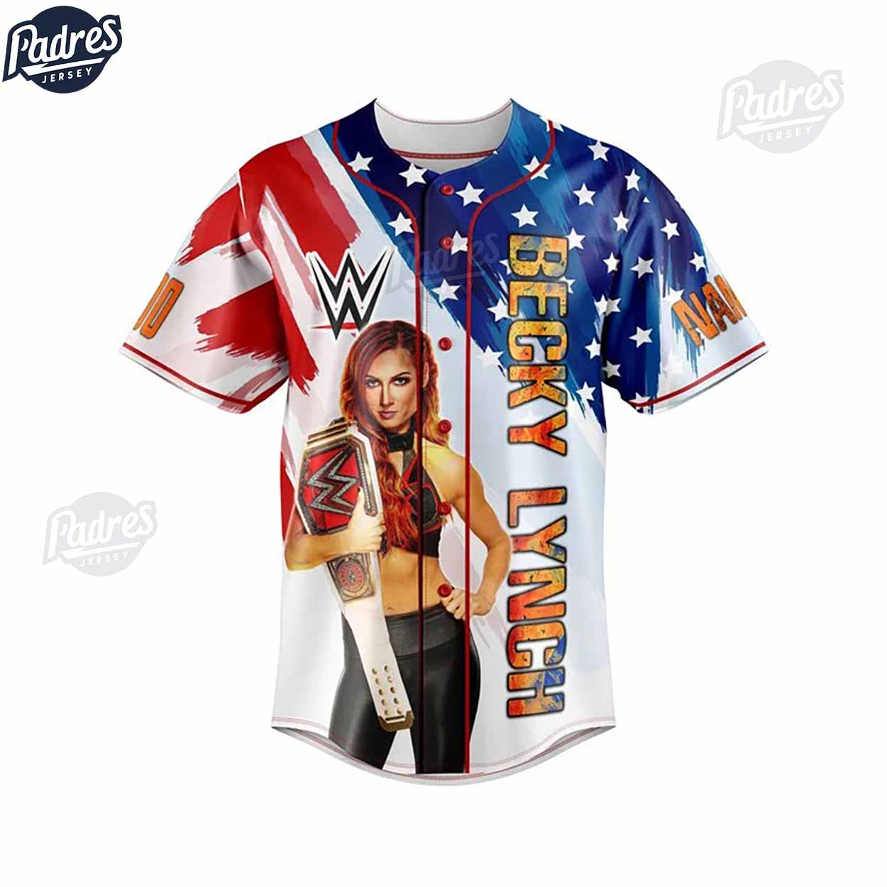 WWE Becky Lynch I Am The Man Custom Baseball Jersey - Padres Jersey Oasis: Elevate Your Baseball Style Game