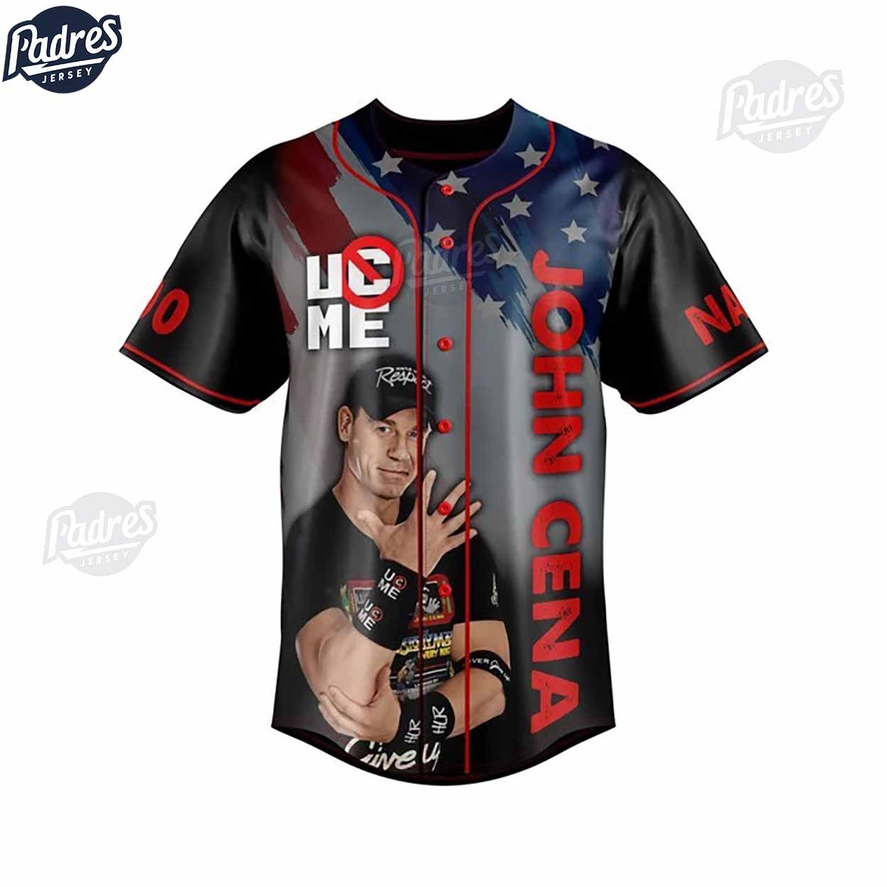 WWE Never Give Up John Cena Baseball Jersey - Padres Jersey Oasis: Elevate Your Baseball Style Game