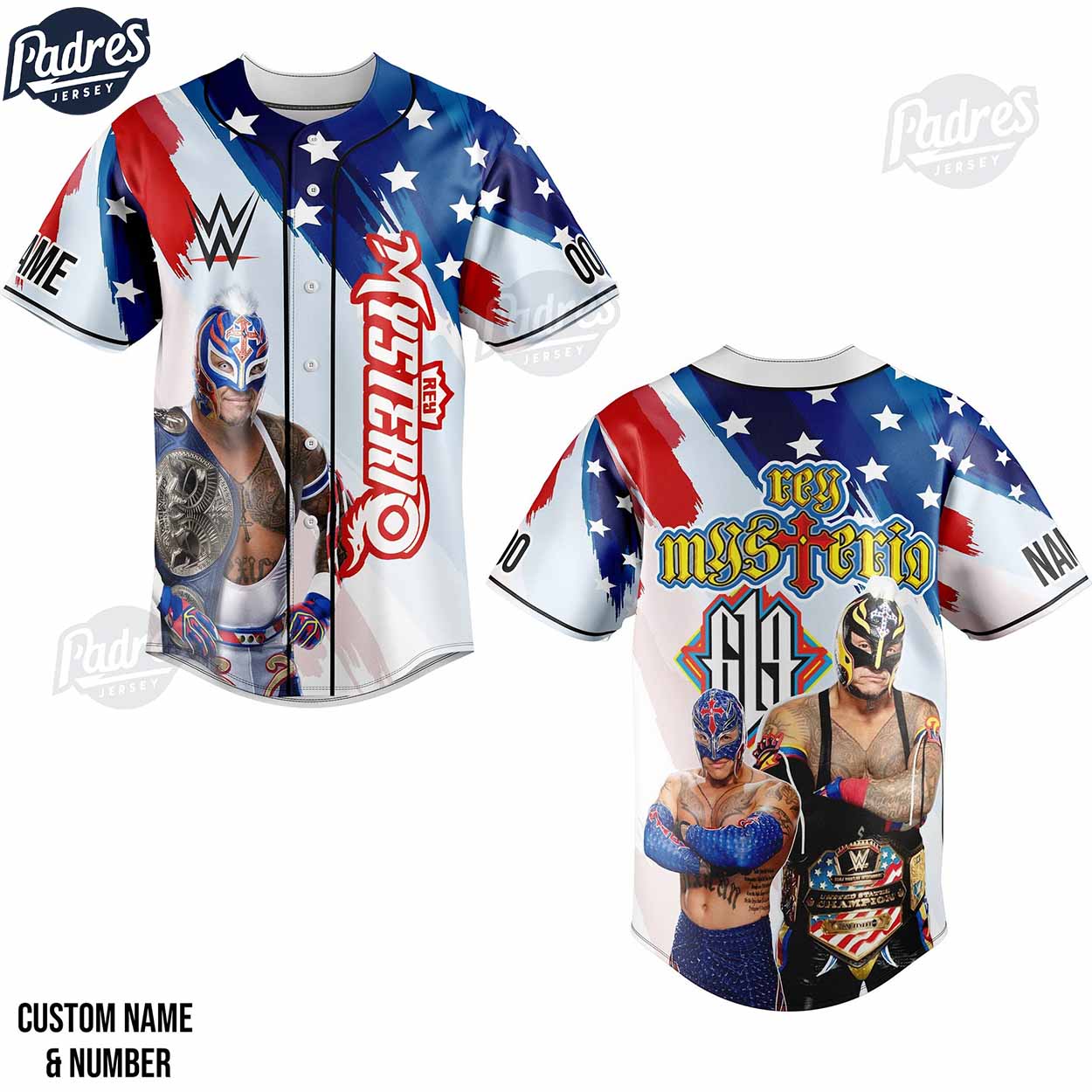 WWE Rey Mysterio Custom Baseball Jersey - Padres Jersey Oasis: Elevate Your Baseball Style Game