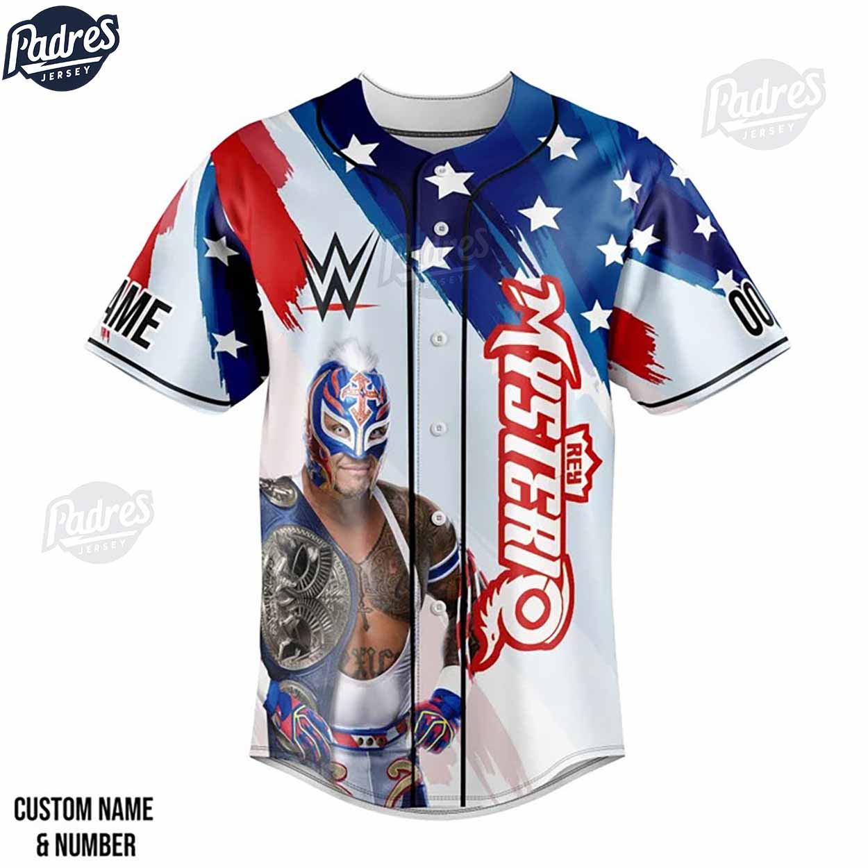 WWE Rey Mysterio Custom Baseball Jersey - Padres Jersey Oasis: Elevate Your Baseball Style Game