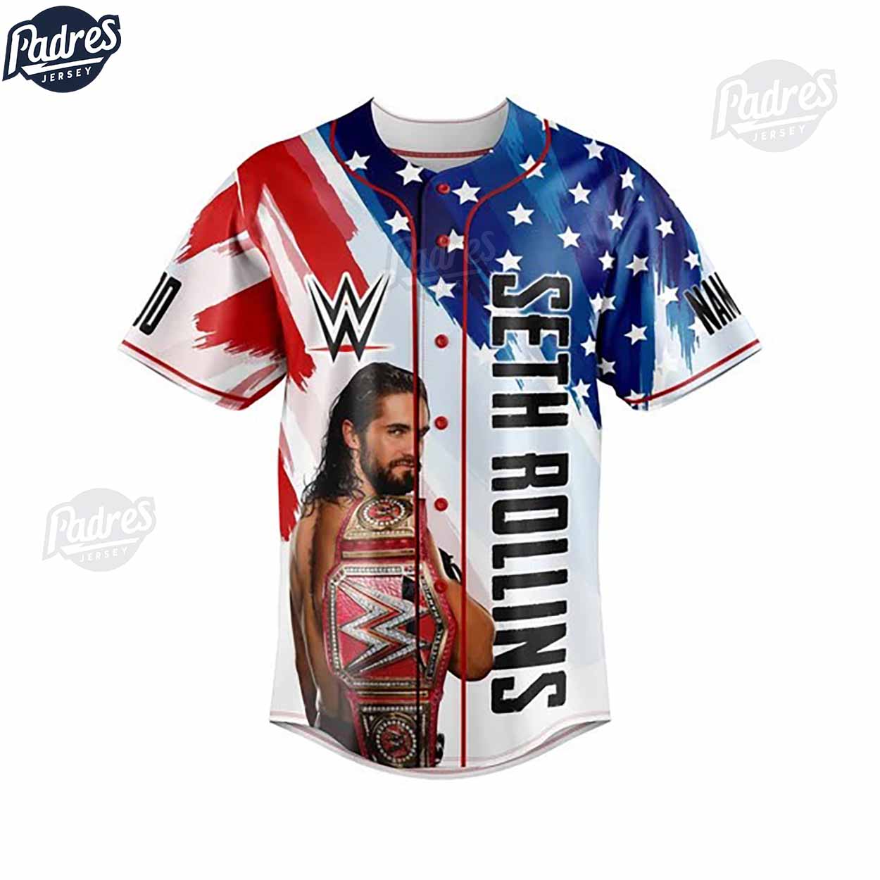 WWE Seth Rollins Freakin Custom Baseball Jersey - Padres Jersey Oasis: Elevate Your Baseball Style Game