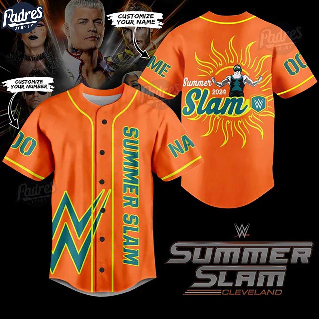 WWE Summerslam 2024 Custom Orange Baseball Jersey Online - Padres Jersey Oasis: Elevate Your Baseball Style Game