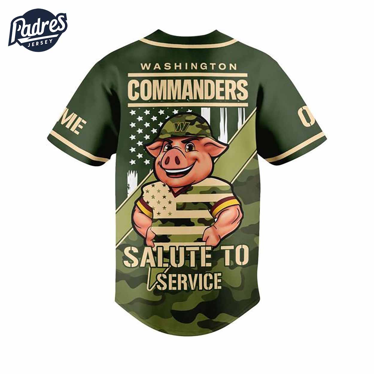 Washington Commanders Salute To Service Custom Baseball Jersey - Padres Jersey Oasis: Elevate Your Baseball Style Game