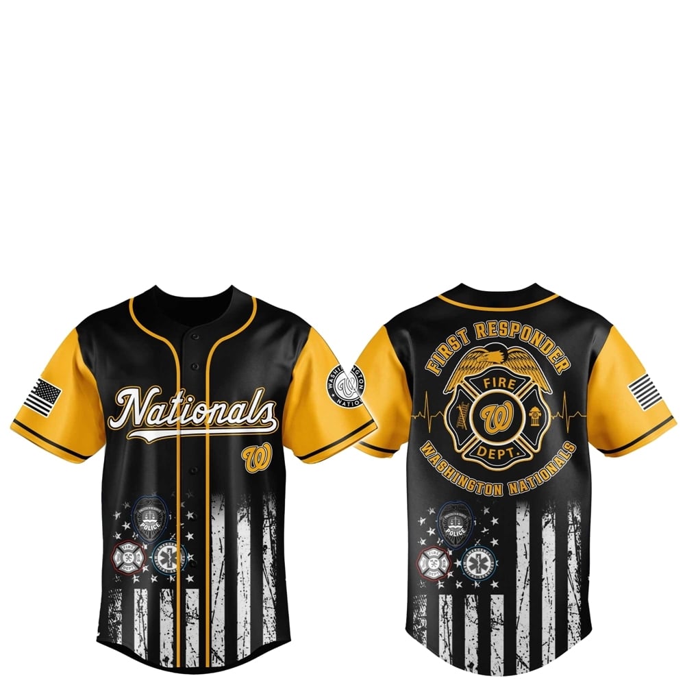 Washington Nationals First Responders 2025 Baseball Jersey Jogger Hat - Grishko.com