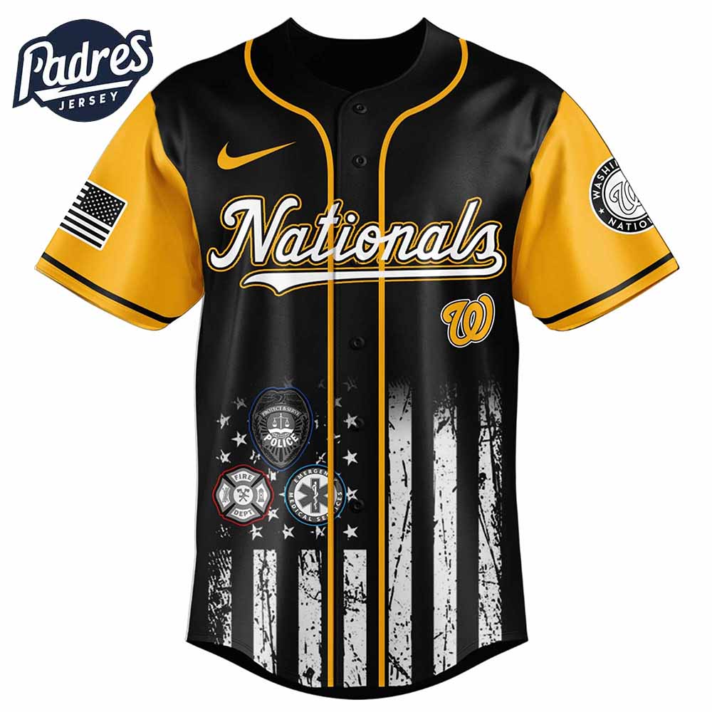 Washington Nationals MLB x First Responders Baseball Jersey - Padres Jersey Oasis: Elevate Your Baseball Style Game
