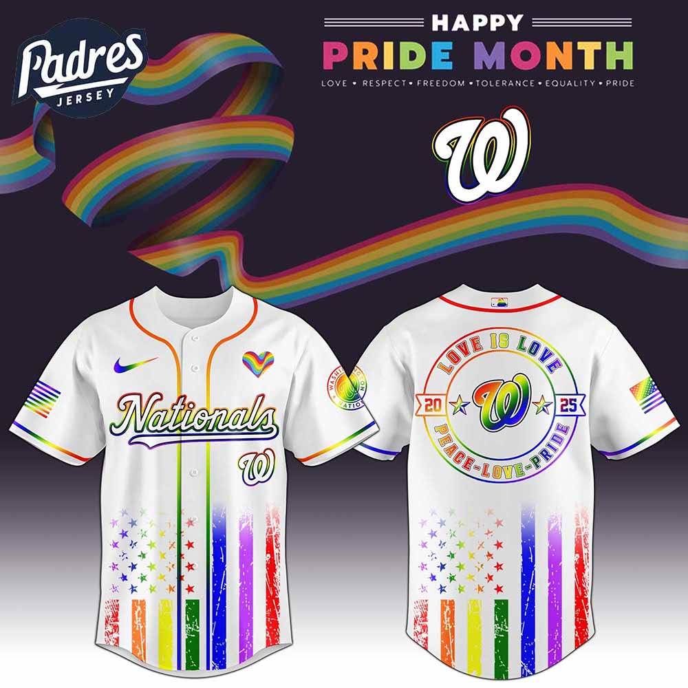 Washington Nationals MLB x Happy Pride Month Baseball Jersey - Padres Jersey Oasis: Elevate Your Baseball Style Game