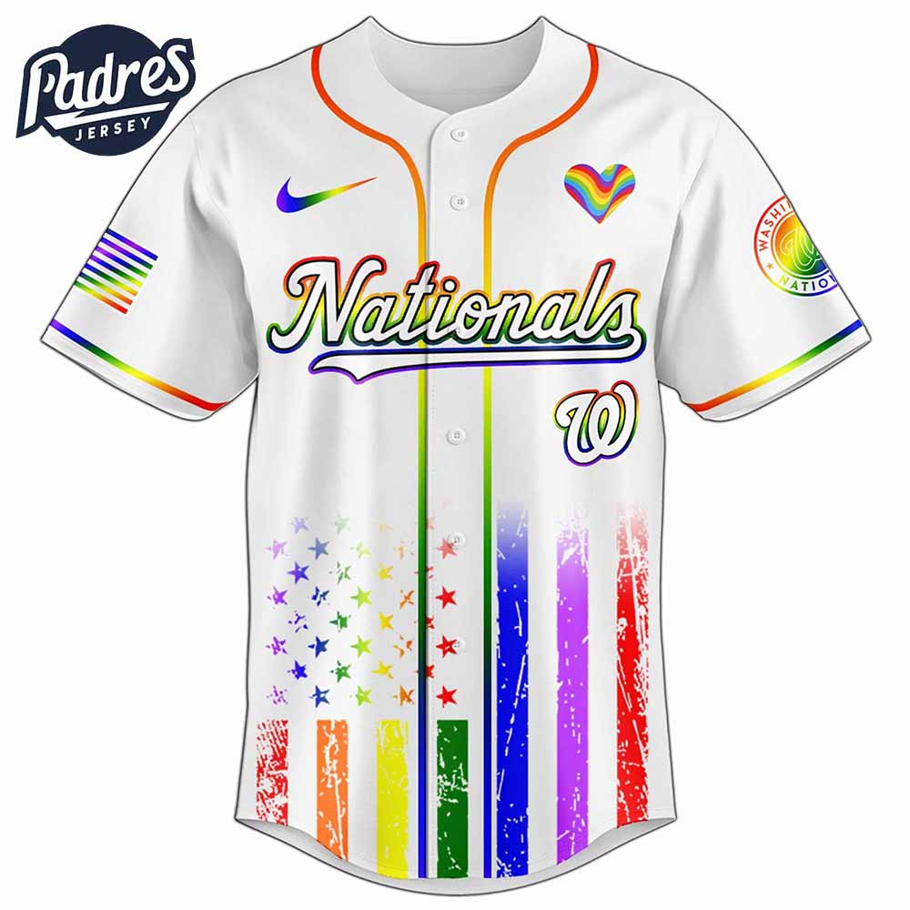 Washington Nationals MLB x Happy Pride Month Baseball Jersey - Padres Jersey Oasis: Elevate Your Baseball Style Game