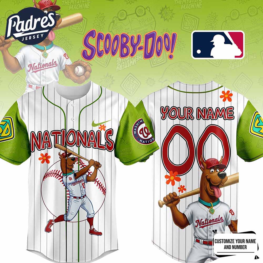 Washington Nationals MLB x Scooby Doo Personalized Baseball Jersey Outfit - Padres Jersey Oasis: Elevate Your Baseball Style Game