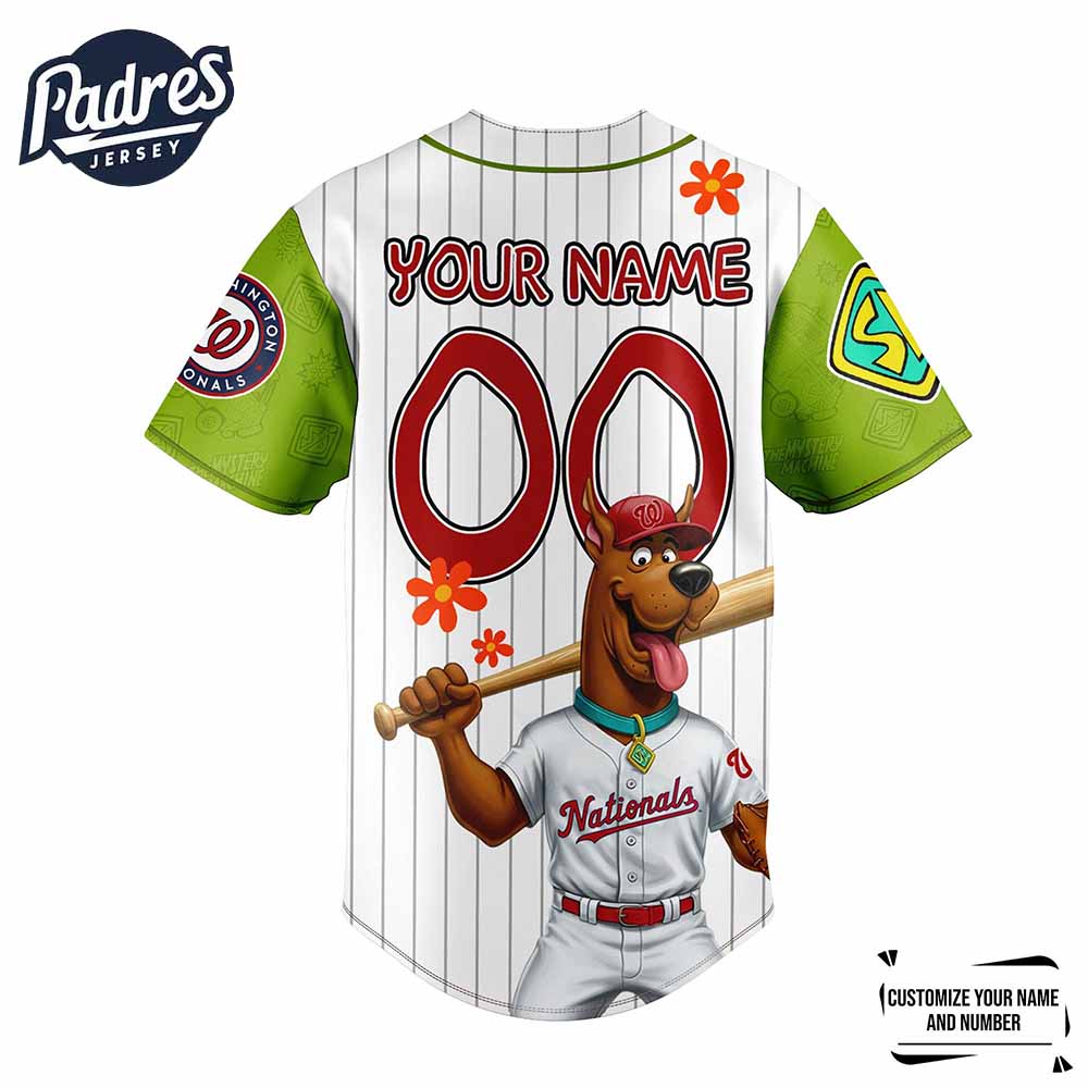 Washington Nationals MLB x Scooby Doo Personalized Baseball Jersey Outfit - Padres Jersey Oasis: Elevate Your Baseball Style Game