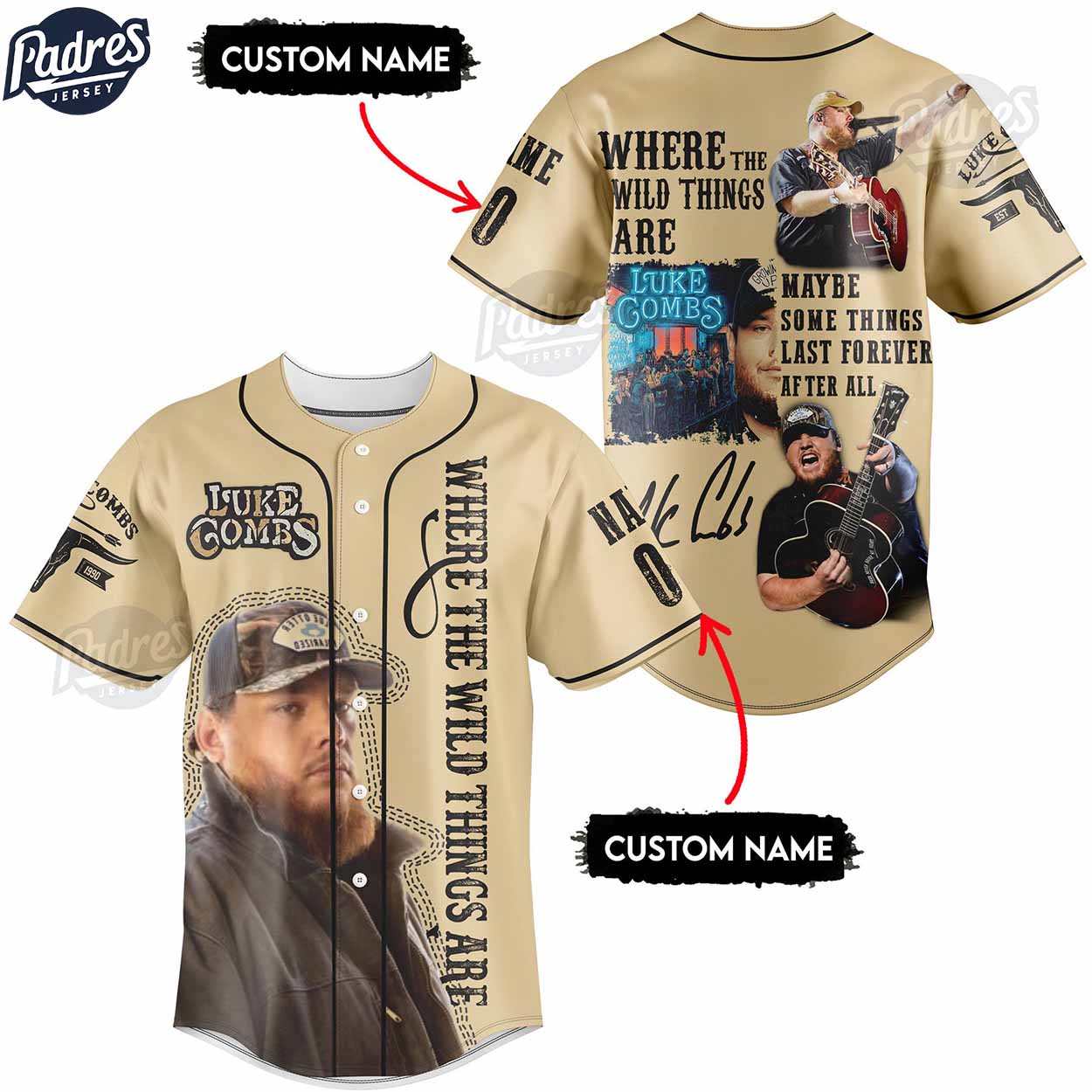 Where the Wild Things Are Luke Combs Baseball Jersey Outfit - Padres Jersey Oasis: Elevate Your Baseball Style Game