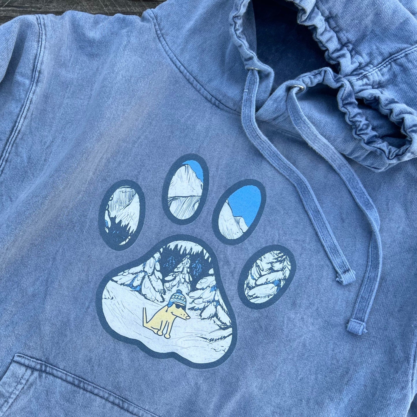 Winter Paw - Salt Wash Hoodie