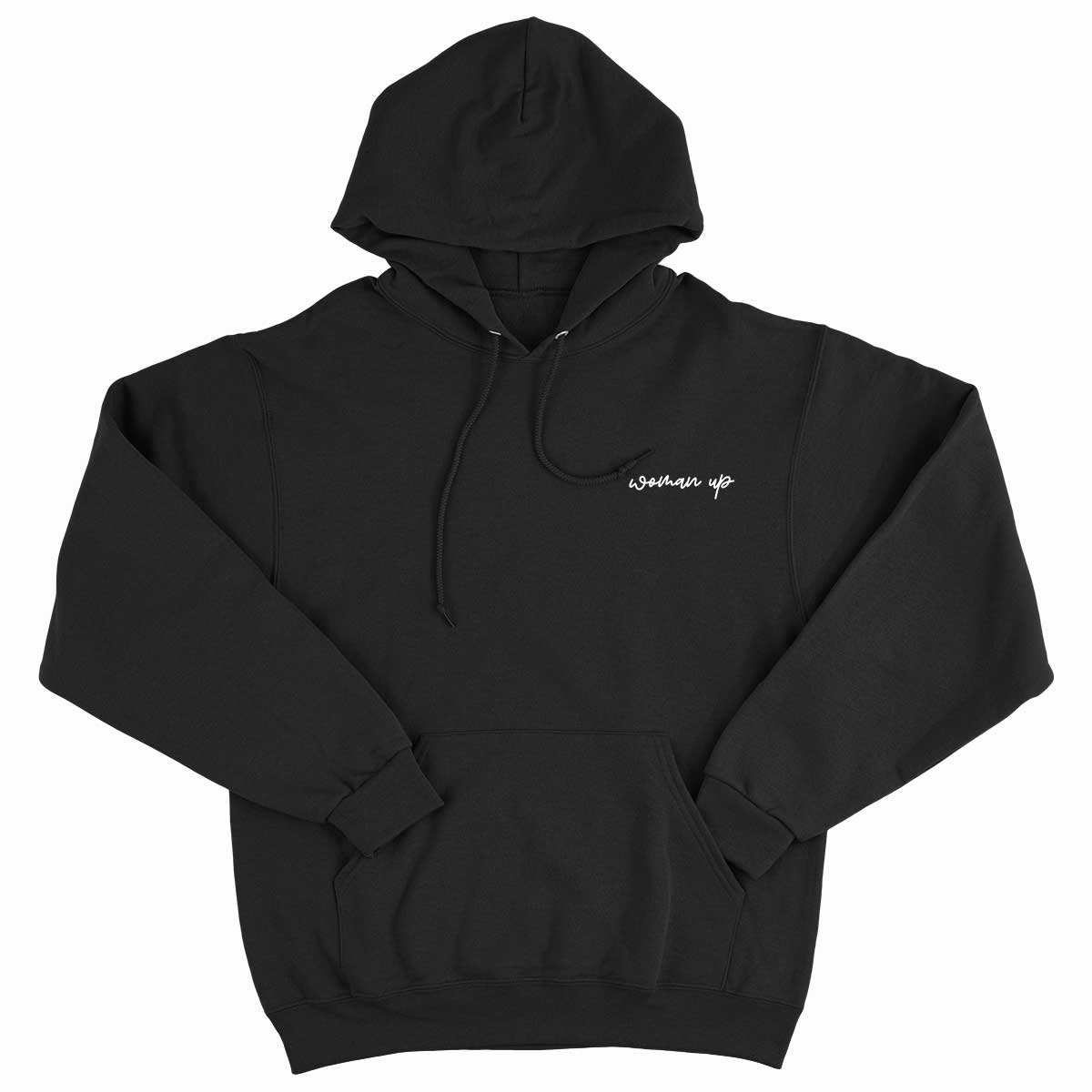 Woman Up Embroidery Detail Hoodie